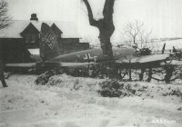 The virtually intact Heinkel of Uffz. Wilms pictured shortly after landing