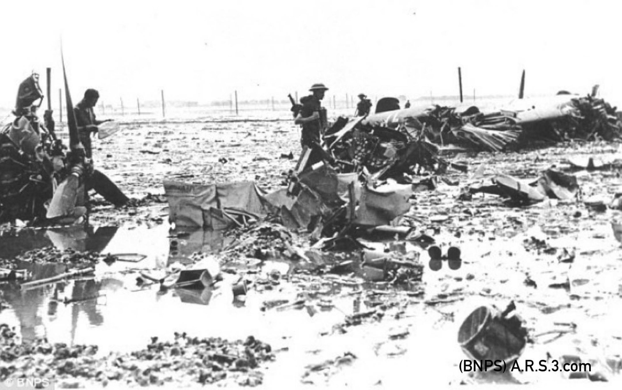 Remains of Gerhard Mueller’s Do 17Z at Seasalter (Courtesy BNPS).