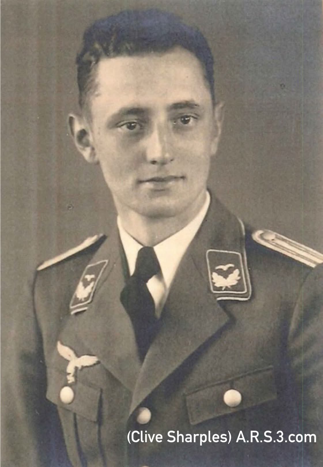 Josef Oestermann pictured here as a Leutnant.(Sharples)
