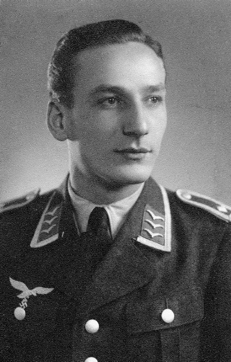 Gerhart Kemen pictured here after his return to Germany, his rank is now Feldwebel.