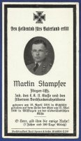 Death notice for Martin Stampfer (Mieke de Wolf)