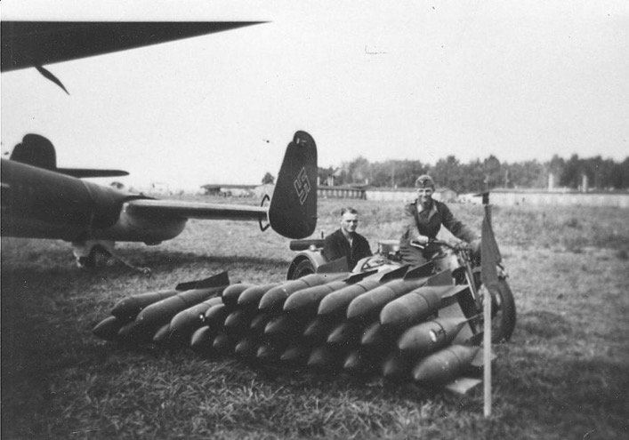 A KG2 Dornier Do 17Z being bombed up (1940)