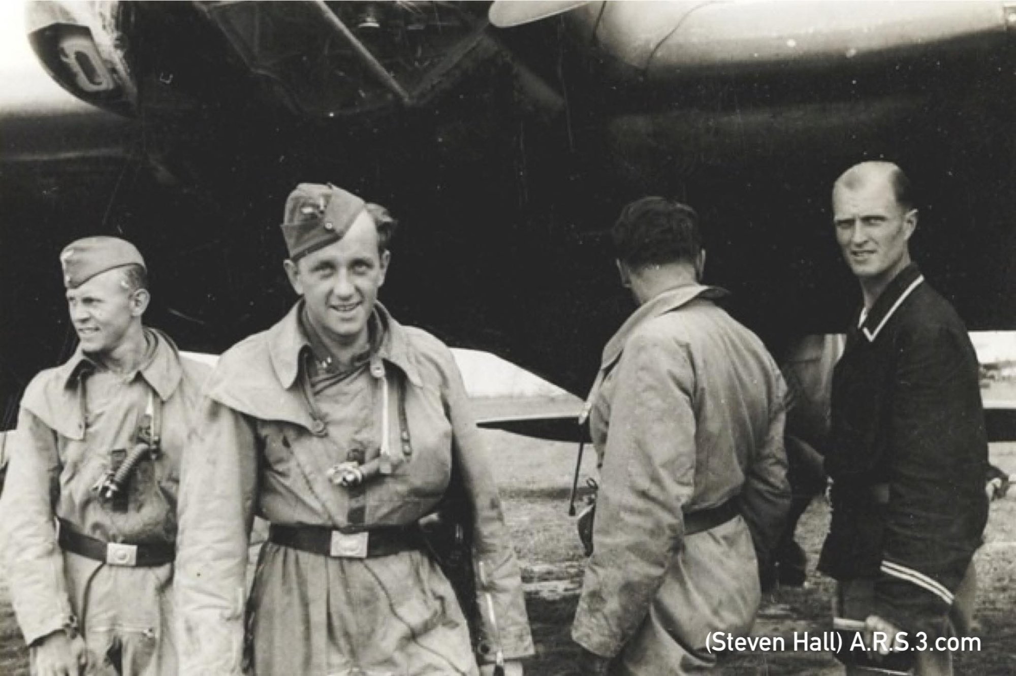 2nd from left is Theodor Metzner, the ill-fated pilot of the Newbury Heinkel (Steven Hall)
