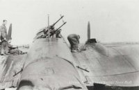 Heinkel He 111P-4 G1 + LS being prepared for operations. Note Fritz Pon's twin MG15 set up (Steve Hall)