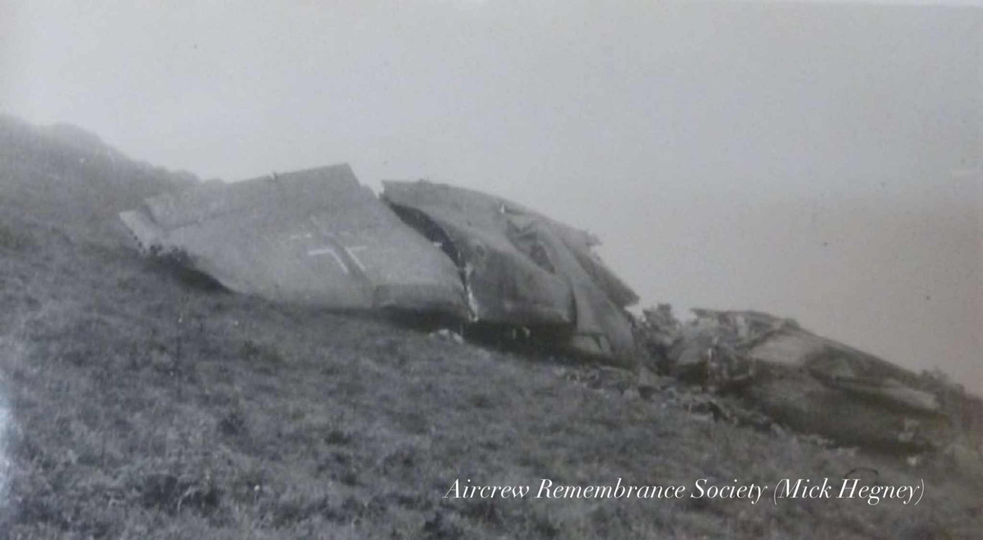 Remains of Oblt. Peisert’s Ju 88 (via Mick Hegney).