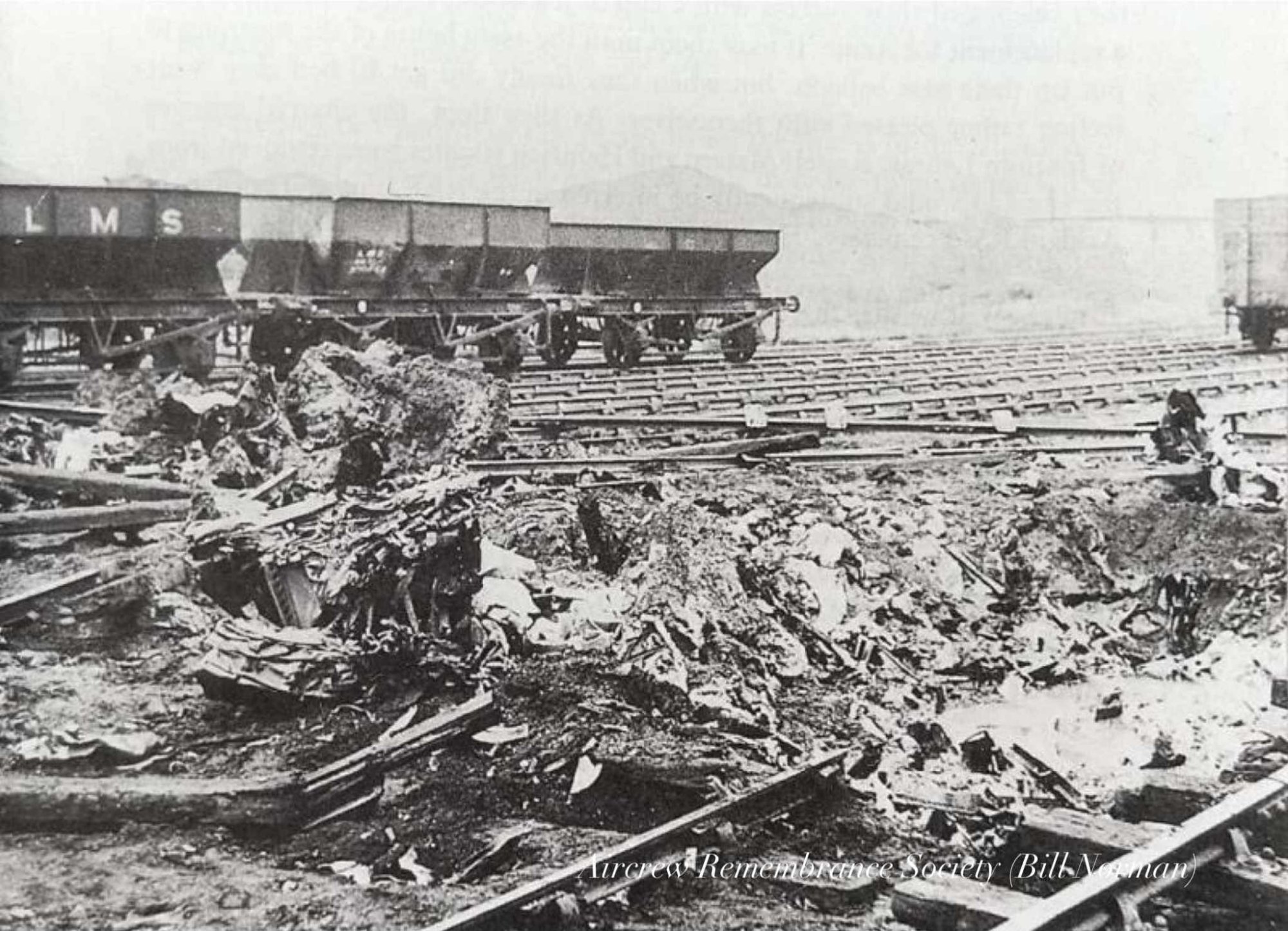 All that is left of a Dornier, most of wreckage buried in crater (via Bill Norman)