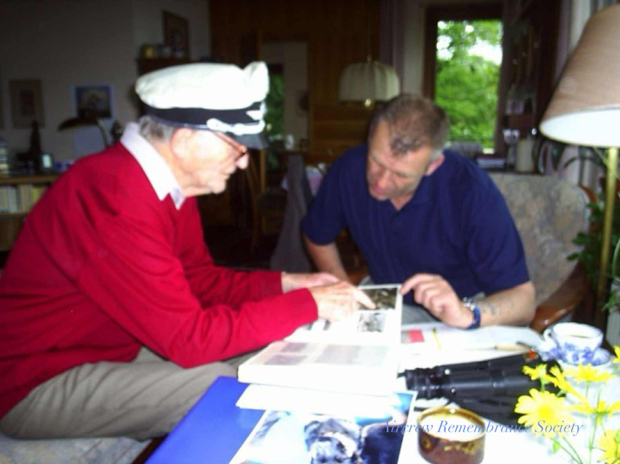 Former Oberleutnant Fritz Schlichting relates the story to Melvin Brownless at his home in Detmold.