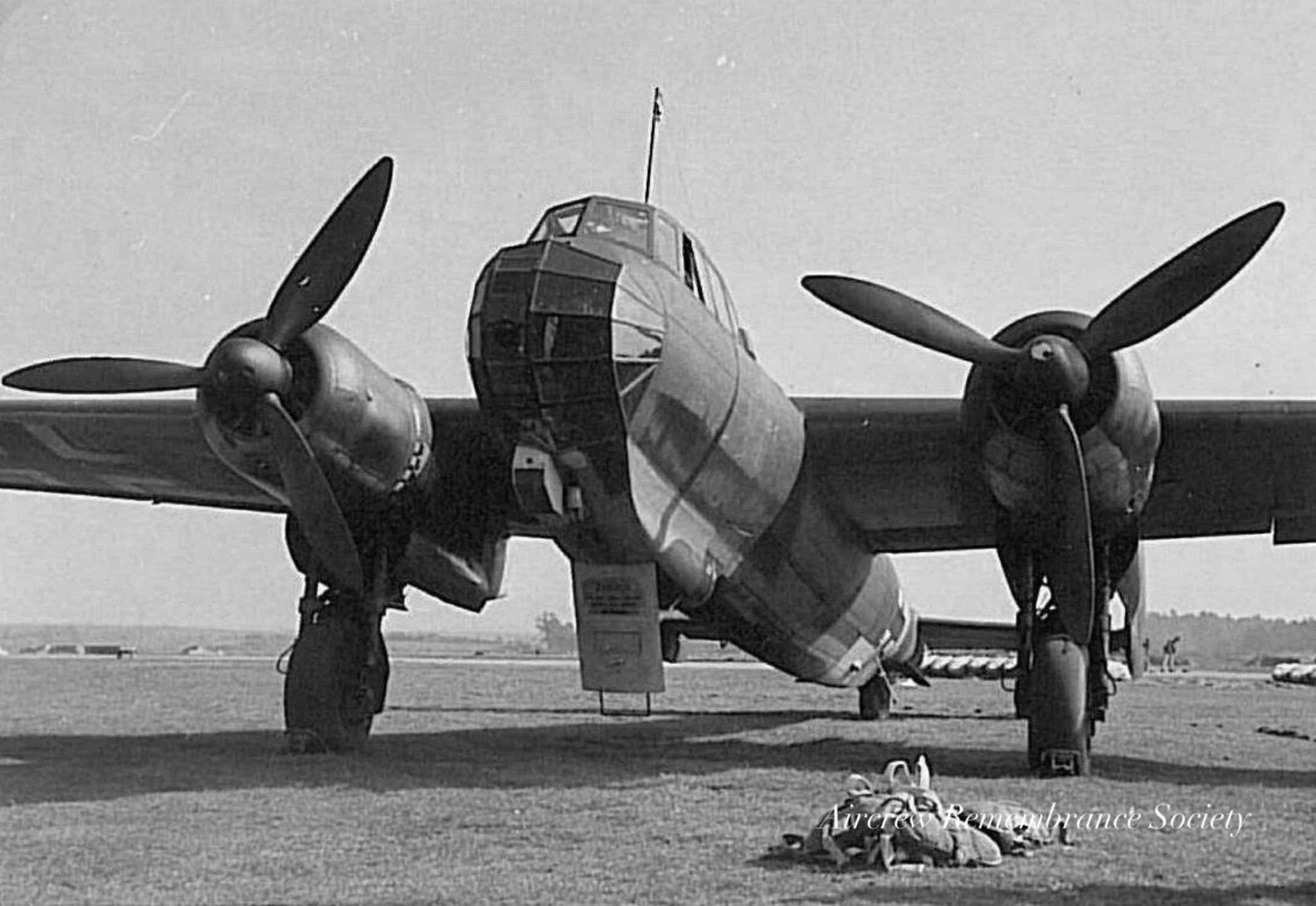 A Dornier Do 217E awaiting its crew.
