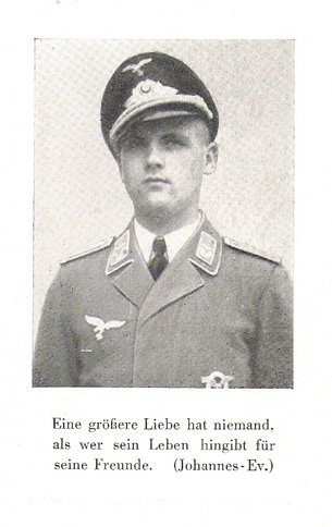 The death notice of Uffz. Erich Fischer.