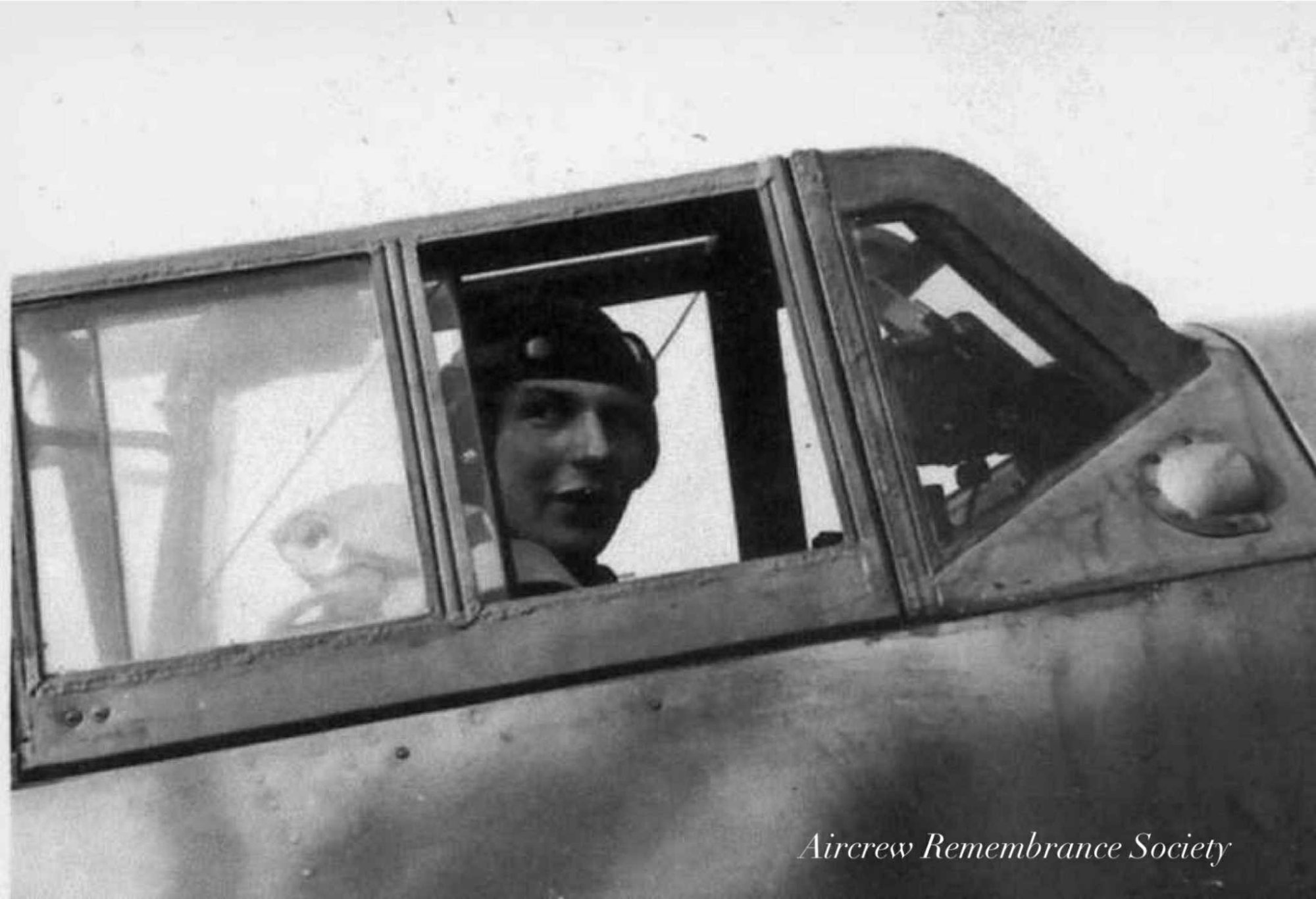 Helmuth Schiller in the cockpit of a Messerschmitt Bf 109G