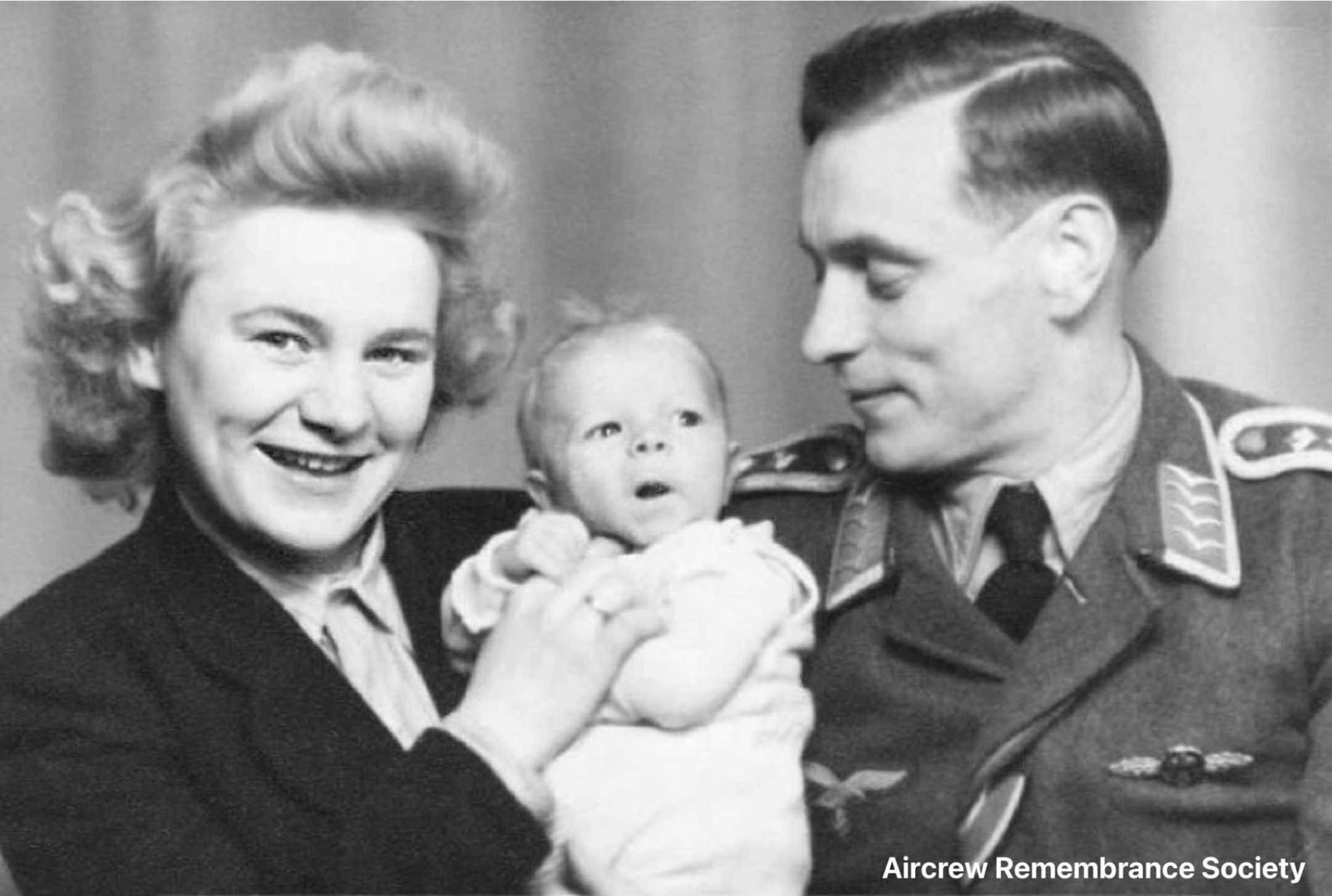 Otto Karl Tillack and his wife, Charlotte Ruth Tost Tillack and Axel Otto Tillack who had just been born a few months prior to this picture and was just a baby himself.