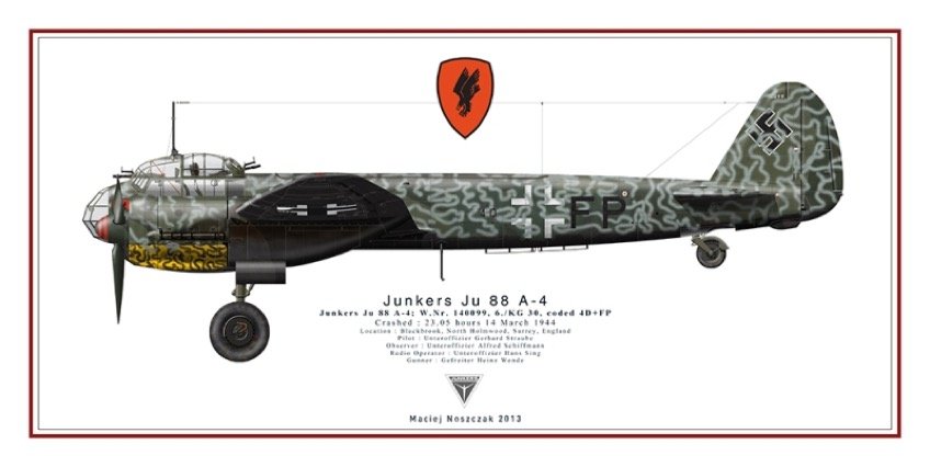 A fine profile of Gerhard Straube’s Ju 88 by Maciej Noszczak 2013 (Noszczak)