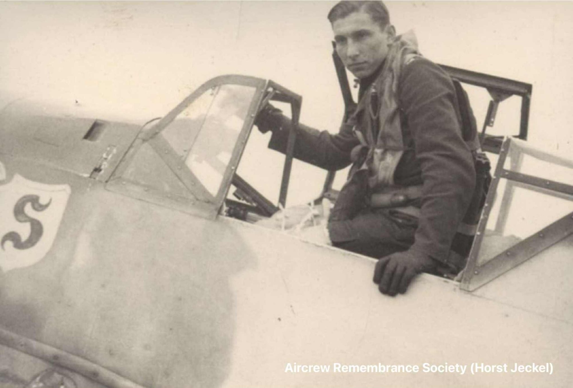 A very youthful looking Klaus in the cockpit of a Messerschmitt Bf 109E (Jeckel)