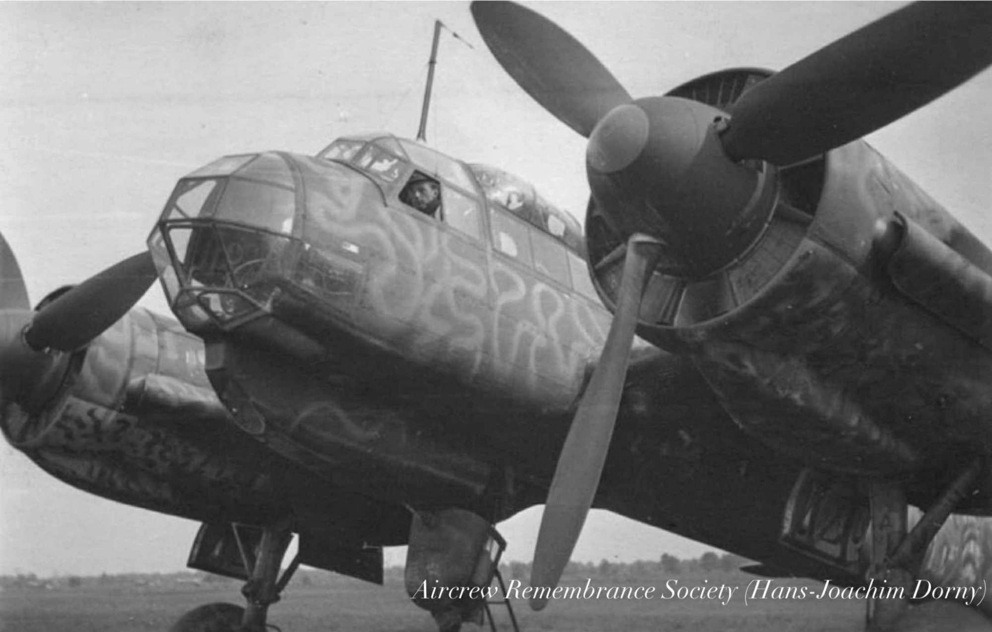 Feldwebel. Rudolf Jünger at the controls of his Ju 88 (Dorny)