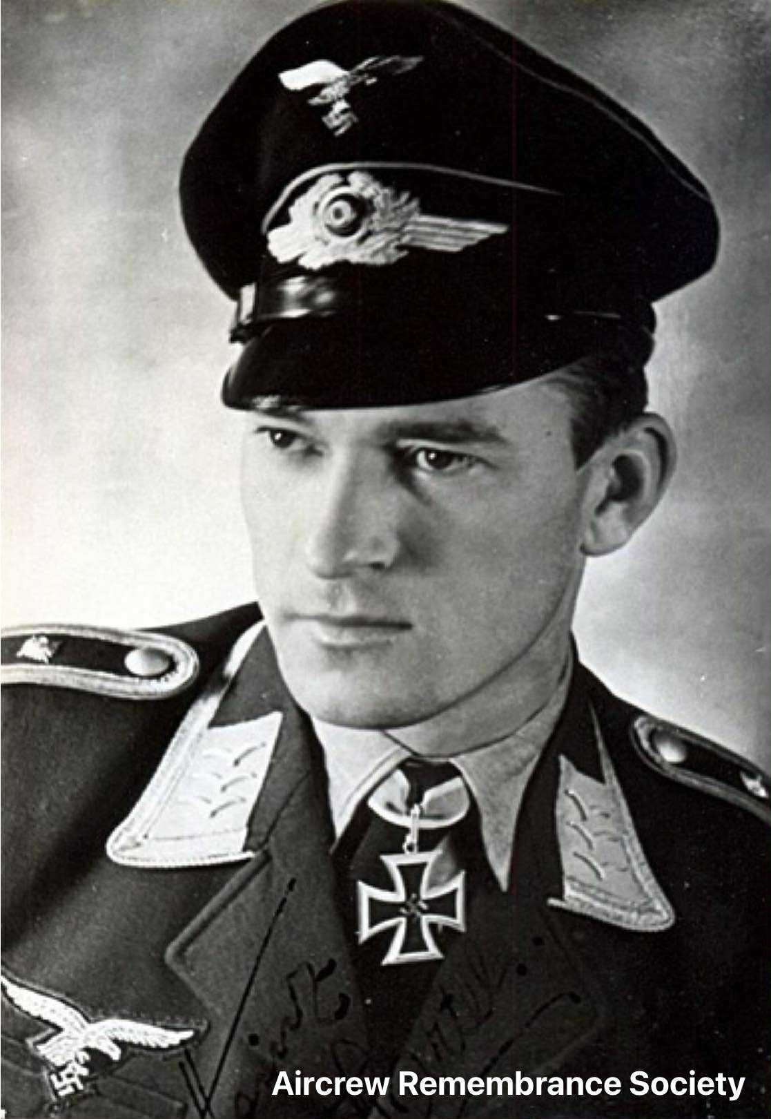 Oberfeldwebel. Heinrich Bartels pictured wearing his Knights Cross.