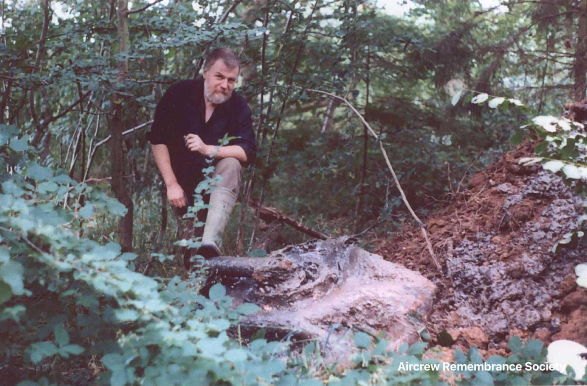 David King seen here with one of the Main undercarriage wheels.