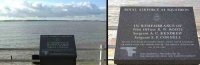  Memorial dedicated to the three missing airmen at the Felixstowe Dock (David King Archive)