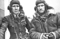  F/O. Lorimer together with his best friend, Australian ace F/O. Clisby (David King Archives)
