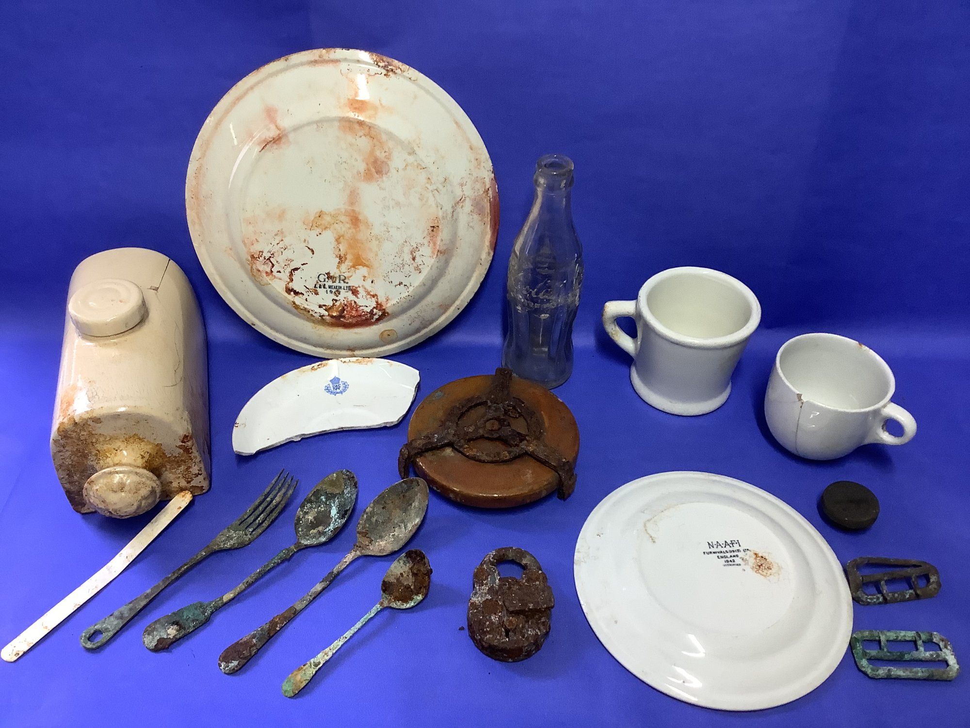 Collection of artefacts from RAF Hinton In The Hedges Airfield.