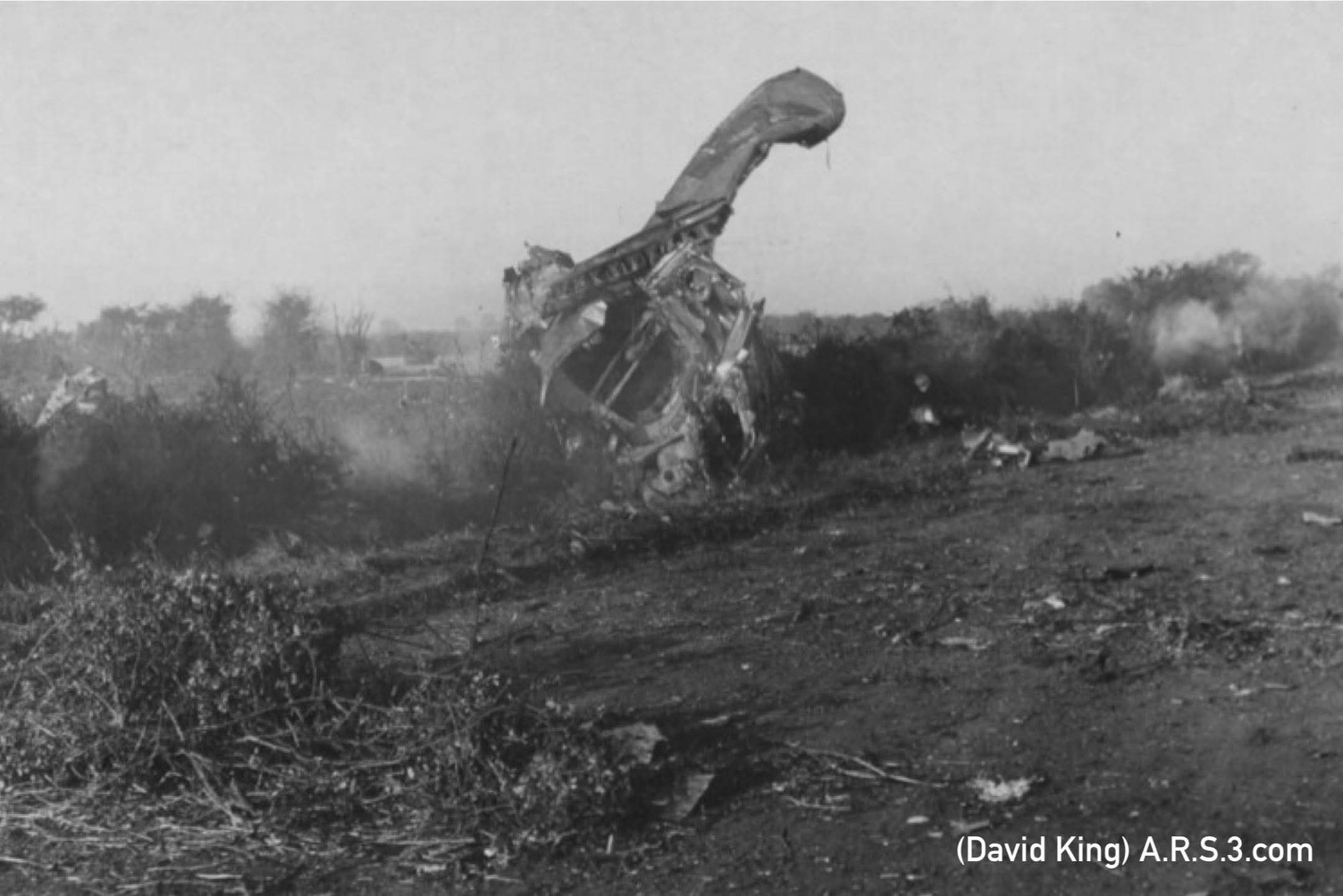 Crash site of "Rosie's Sweat Box" (Courtesy King - Archives)