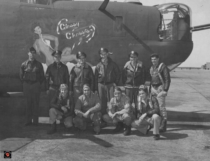 The aircraft "Classy Chassis" (42-50291) pictured with a different crew.