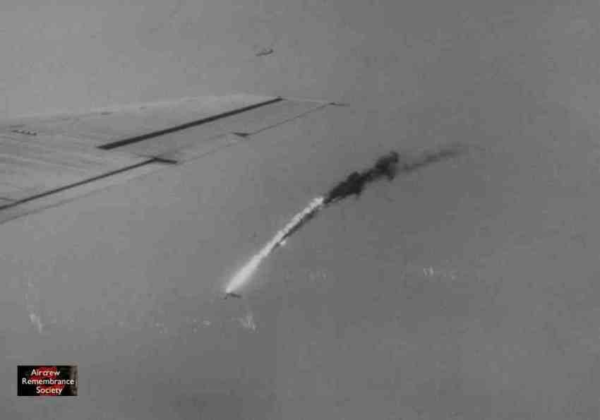 Unknown B-29 going down over Japan 1945 (Courtesy Life)