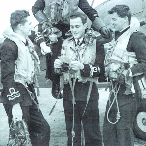 Commander Ron Richardson's (middle) grandson Philip, also a Royal Navy pilot found a video posted on the internet that identified a crash site