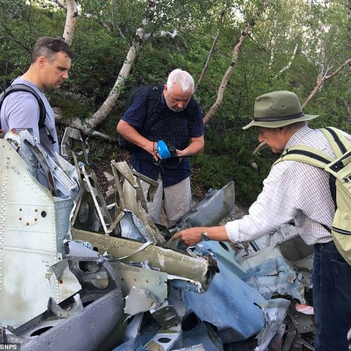 Ron's wife Shelia, now 95, and son Alistair, now 75, have long wondered what happened to him. Together with son Philip, a Royal Navy Commander, they managed to track down the remains of Lieutenant Commander Ron Richardson's Hellcat fighter