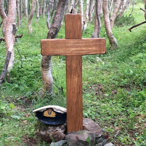 The Richardson family planted a cross by the unmarked former grave of pilot Ron. Speaking about their trip to Norway, Philip said: 'It was a most moving and incredible discovery'