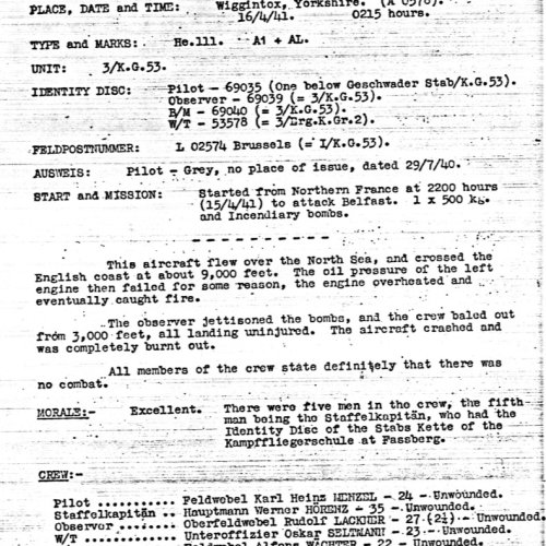 RAF Intelligence Report A.I.(k) Report.