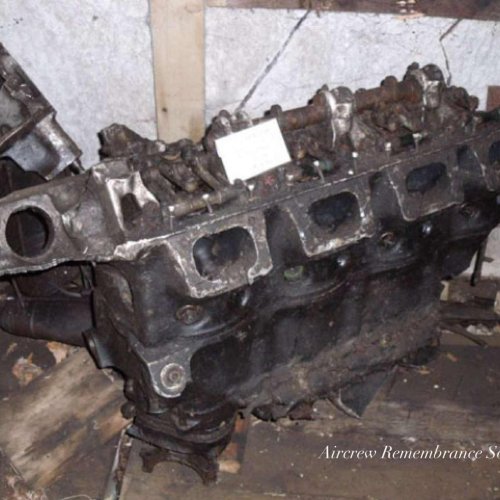 Remains of Junkers Jumo 211 engine recovered by Ken Ward in 1977