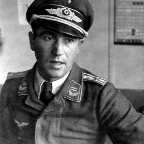 Oberleutnant. Karl Rueck at the command post at Paris-Buc. 