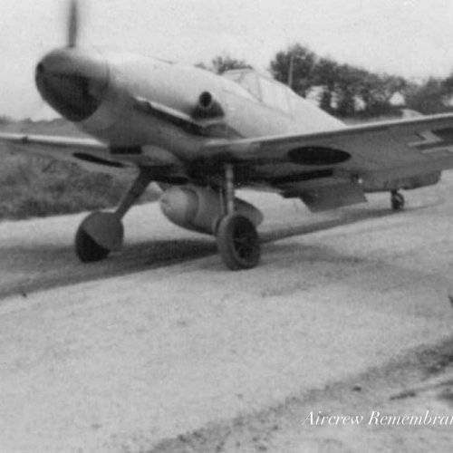 Oblt Rueck with a Bf 109F prepares for take-off (Rabeder)