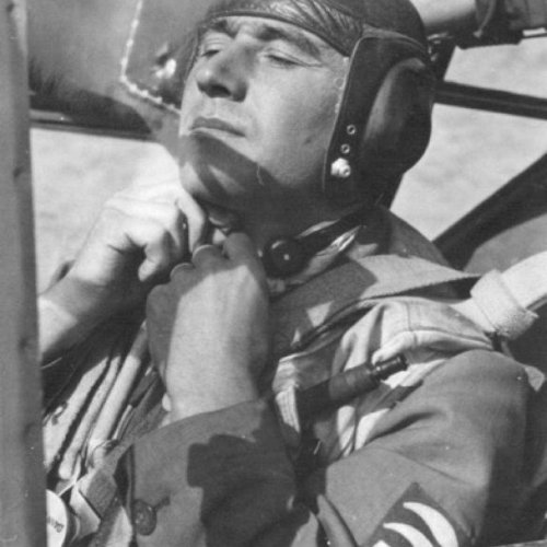 Charly Rueck in the cockpit of his Bf 109
