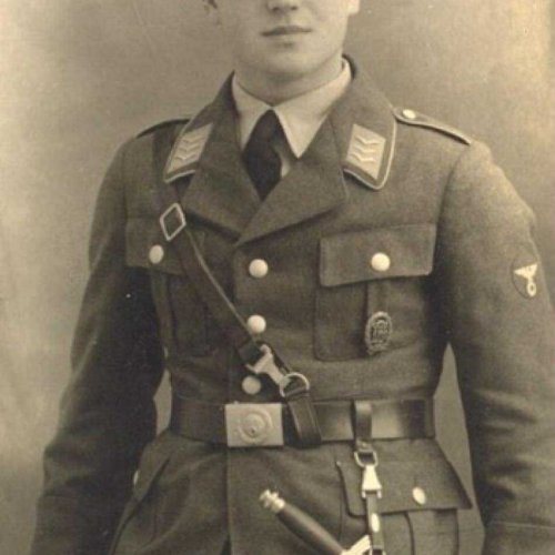 Pictured shortly after joining the Luftwaffe