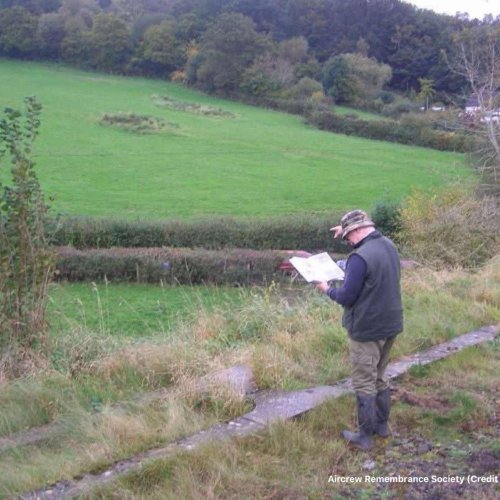 The late Mr Tony Harrocks, at the site some year ago (credit Mark Vincent)