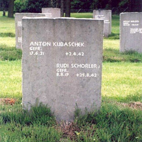 The grave of Gunner; Rudi Schorler.