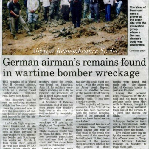 Local newspaper report of the recovery operation.