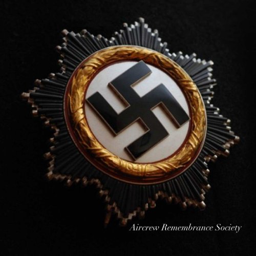 Decorated with the German Cross in Gold after his death. (Hall).