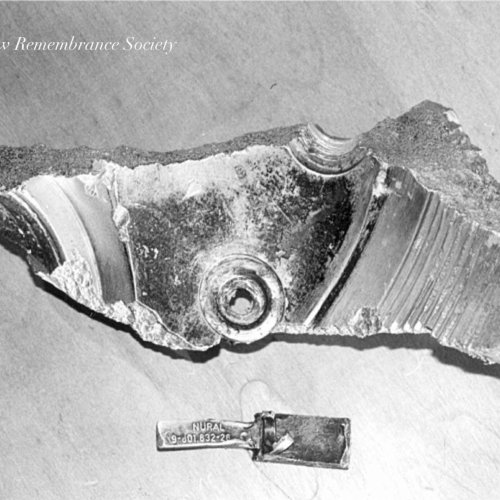 A piece of BMW 801 cylinder head together with a marked part. (Brownless).