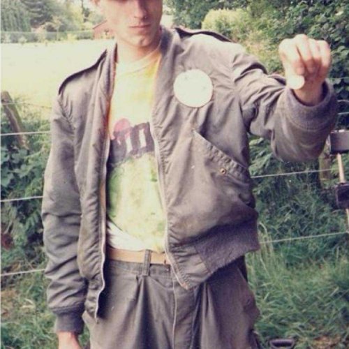 Barry Brownless seen here holding the 2 Franc coin dated 1943, found near the hedge line (Brownless).