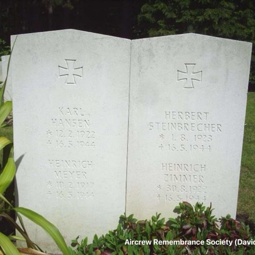 The crew lay together in a joint grave at Brookwood Military Cemetery, Woking, Surrey (King).
Plot 15 Row D Grave 1.