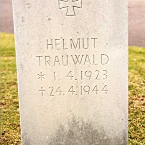 Burial detail: Helmut Trauwald now lies in the Haycombe Cemetery, Bath.