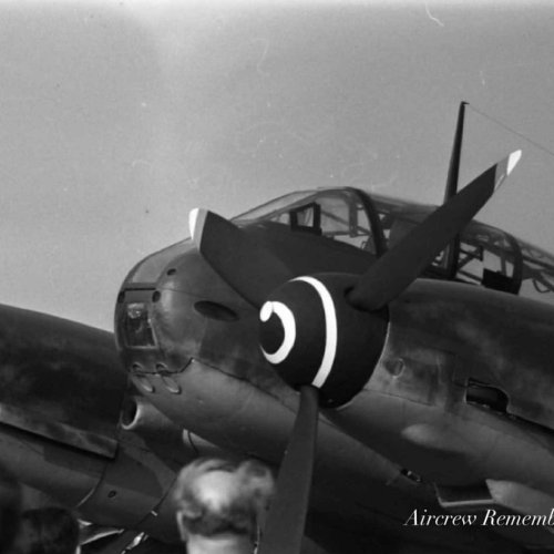 Messerschmitt Me 410 similar to that crashed at Radnage. This a/c pictured at R.A.F. Gaydon, 1969