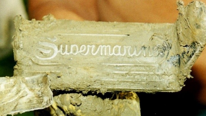 Supermarine rudder pedal found in exceptional condition (via C. Ellis)