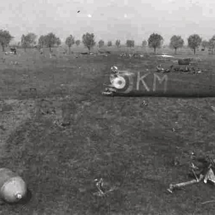 The shattered remains of P4286 at Oosterhout.