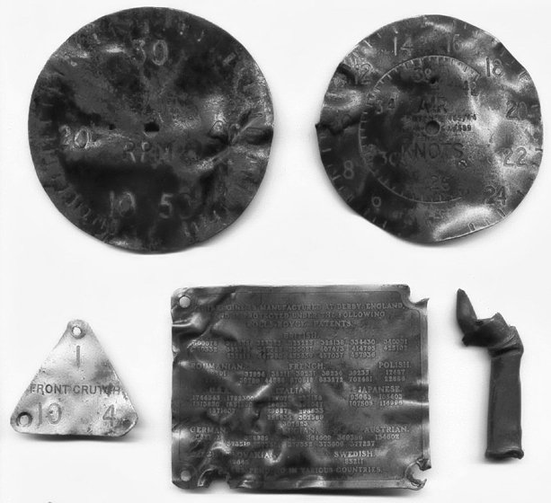 Above a selection of small parts recovered now in the Lumley collection.