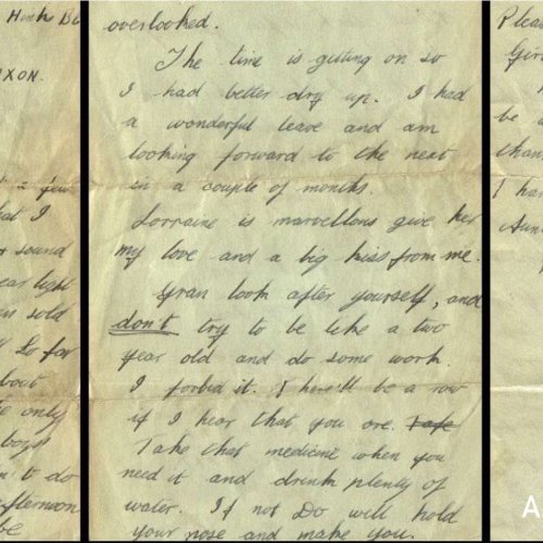 Letter sent from Fl/Sgt. Brinley Hinks whilst at R.A.F. Hixon (see credits)